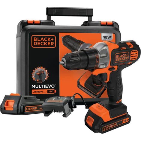 BLACK+DECKER MT218KB Multifunktionswerkzeug Multievo Akku Bohrschrauber 18V 2x Akkus Koffer (1/3)