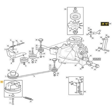 Stiga – Embrayage électromagnétique pour tracteur de pelouse – Accessoire moteur électrique – Compatible modèles 2240 Twin, Carrera B/C, ED 102H ST