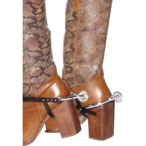Spurs - Silver - with Black Straps - 21844