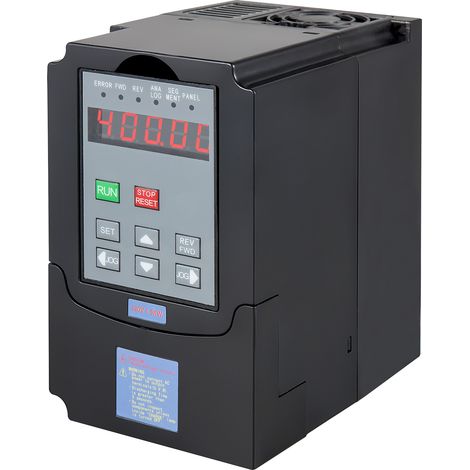 VEVOR Variador de Frecuencia VFD 5,5 kW 220 V, Convertidor de Frecuencia Entrada de 1 o 3 Fases Inversor de Frecuencia con Fase de Salida de 3 Fases Temperatura -10 40 ℃ para Bobinadora Mezcladora