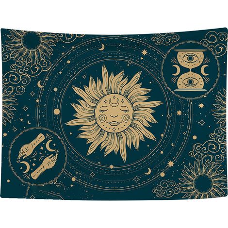 Tapestry Murale - Toile Décorative En Polyester - Pour Chambre À Coucher Ou Dortoir - 130 X 150 Cm - 1 Pièce (1/5)