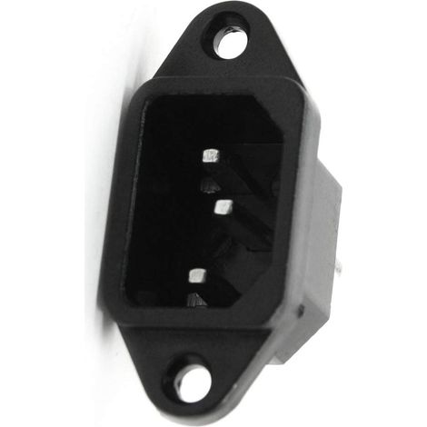 250 V 10 A 3 Pins AC C14 Stecker Buchse Rückstaukl Gardinenschal Leistung
