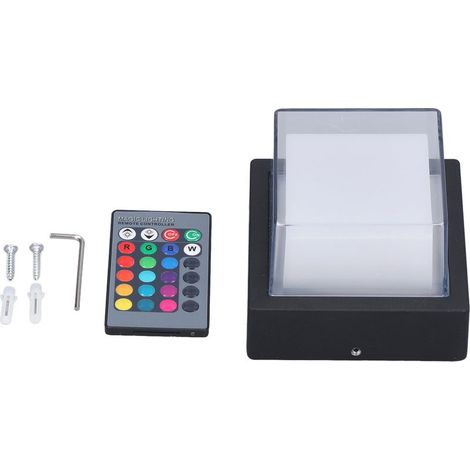 Applique murale extérieure LED RGB 5W avec télécommande, lumière chaude sans éblouissement, haute luminosité, durable et étanche. (1/5)