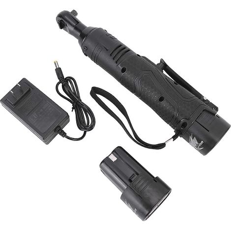 Clé à cliquet électrique 18V à angle droit 3/8 pouce, rechargeable avec batterie lithium, outil sans fil pour serrage et desserrage, usage professionnel et bricolage. (1/5)