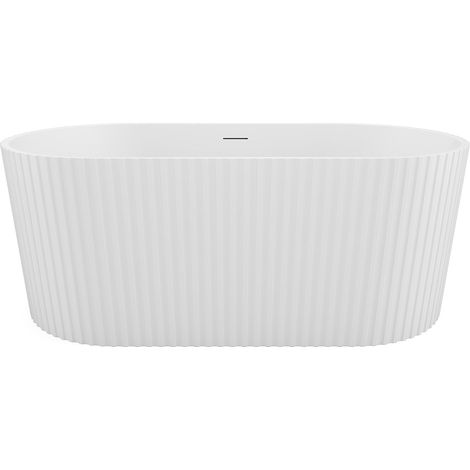 Vasca da bagno freestanding scanalata 230L 170 x 80 x 58 cm in Acrilico Bianco opaco - ALIENA