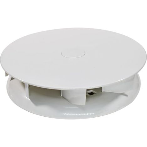 Petit Ventilateur Bas Profil Rotatif Aération Toit Compatible avec Fourgon Caravane de Bus Van Blanc