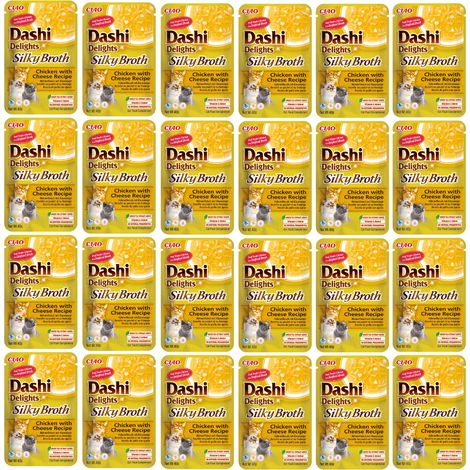 INABA Katzenleckerli CAT DASHI DELIGHTS SEIDIGES HÜHNCHENKÄSE 24x40g