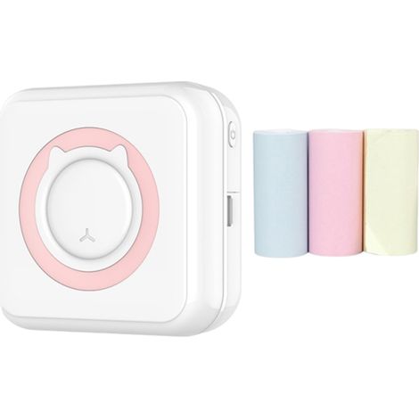 1 Mini imprimante thermique, 200 dpi, format compact 80x80x35 mm, portable, pour étudiants et codes-barres (1/5)
