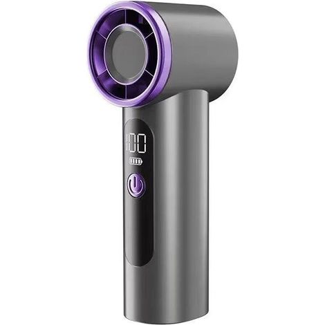 Ventilateur portable mini turbo haute vitesse – ventilateur à main rechargeable USB, grande autonomie 4000 mAh, moteur puissant (1/5)