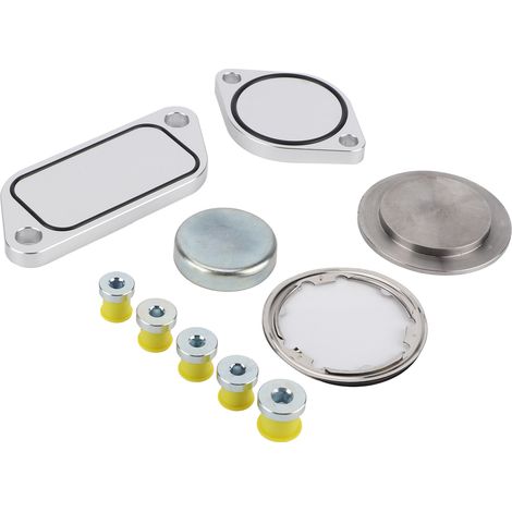 5-teiliges AGR-Stopfen-Set mit Dichtungen aus Aluminiumlegierung und Gummistopfen für ISX 15 CM2250 CM2350 Motoren