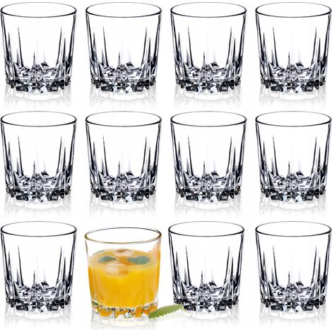 KADAX Trinkgläser aus hochwertigem Glas, Wassergläser, dickwandige Saftgläser, geriffelte Gläser für