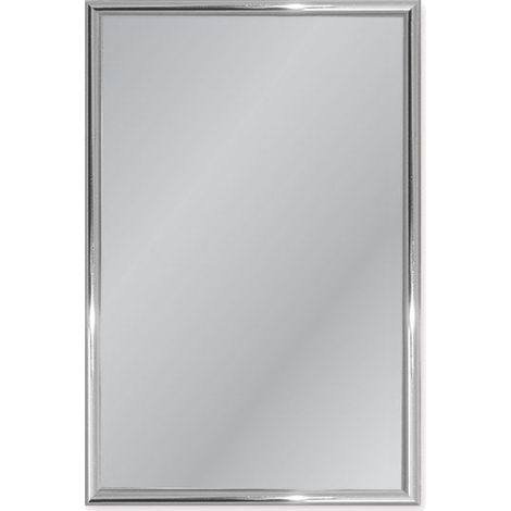 Specchio Rettangolare Con Cornice Non Illuminato L.40 X L.60 Cm Arica Alu Centrale Brico