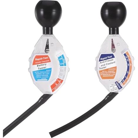 Testeur de gel et de batterie à cadran, hydromètre rapide pour liquide de batterie et liquide de refroidissement, kit de test pour voiture, fourgon, vélo électrique – sécurité hivernale (1/4)