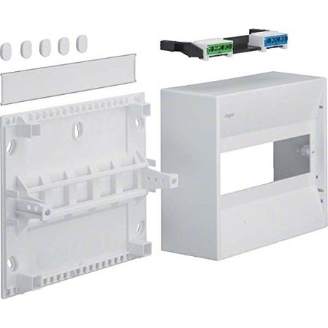 Hager – Coffret électrique nu GD110N – 1 rangée – 12 modules – Indice de protection IP40 – Pose sur rail DIN