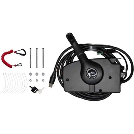 Boîtier de commande à distance 8 broches avec cordon de sécurité, montage latéral, référence 881170A3, pour moteur hors-bord Mercury Quicksilver. (1/5)