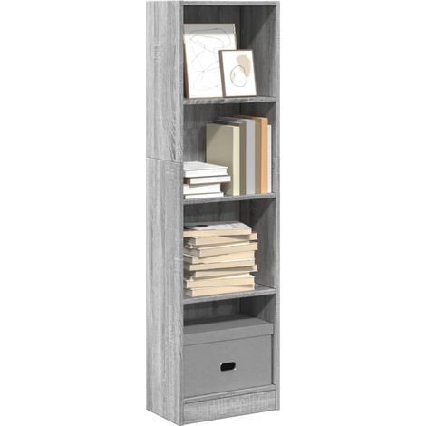 Bücherregal Grau Sonoma 40x24x143 cm Holzwerkstoff