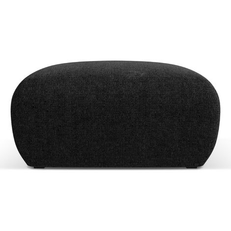 Pouf en chenille noir (1/4)