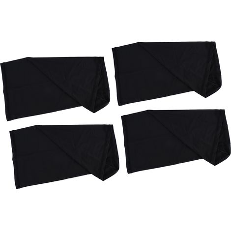 Lot de 4 bonnets de protection solaire en soie glacée noire, confortables et respirants, pour le cyclisme (1/5)
