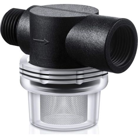 Filtre à crépine de pompe à eau, filtre à crépine de tuyau à visser de remplacement pour camping-car de 1/2 pouce compatible avec les pompes WFCO ou Shurflo-DOU
