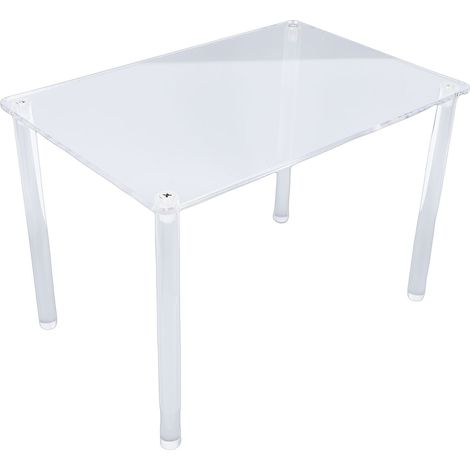 Support à plantes en acrylique, multifonctionnel, rectangulaire, à 4 pieds, avec étagère transparente pour vaisselle, objets d'artisanat, décoration, figurines de collection (1/5)