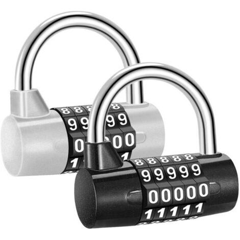Cadenas CCYKXA - Cadenas Code - 5 Chiffres - 2 Pièces - Cadenas à Combinaison