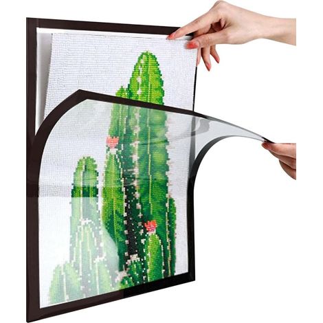 1 Diamant-Fotorahmen 30x40cm Zubehör für Diamant-Fotorahmen Selbstklebender magnetischer Diamant-Fotorahmen