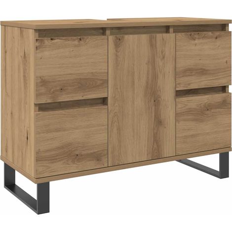 Maison Exclusive - Waschbeckenunterschrank Artisan-Eiche 80x33x60