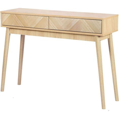 Console 2 tiroirs de rangement design moderne SHELBY (1/3)