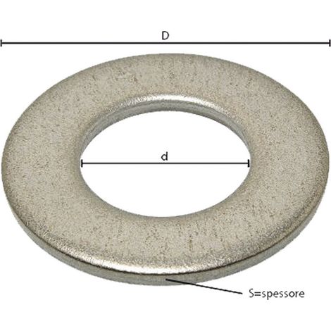 2000PZ RONDELLA PIANA COMUNE M 8  - 1,8 x 16 x  8,6 mm