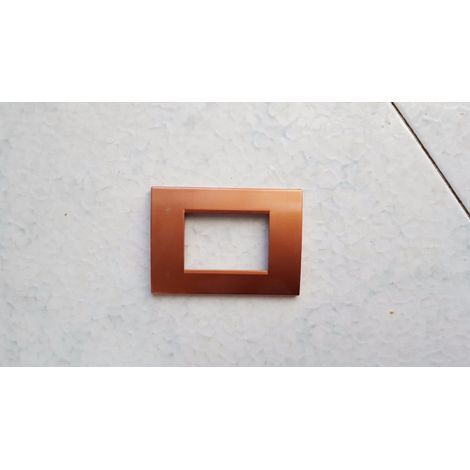 TrAdE Shop Traesio - Placca Placche Placchete Compatibili Living Light In Abs 3 4 7 Posti Colorate - Rame -4 fori -