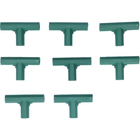 8 pièces connecteur en forme de T bricolage adaptateur de té de joint de piquet de plante pour Support de plante de jardin de 16mm (1/5)