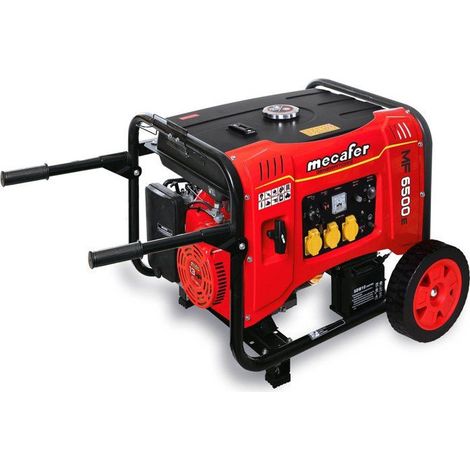 Benzin-Generator MECAFER MF 6500E 5500 W Elektrischer Start AVR 12V 9Ah (1/4)