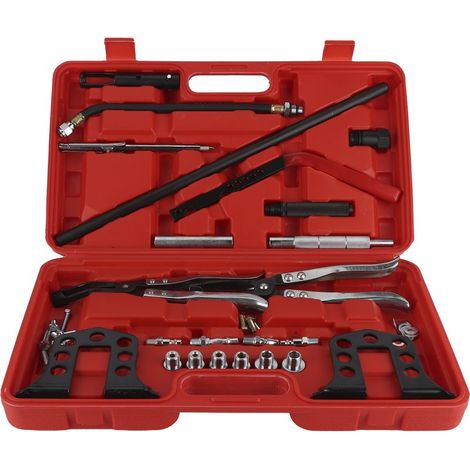 Kit d'outils d'entretien de culasse pour ensemble de retrait de compresseur de ressort de soupape adapté aux moteurs 8/16/24 (1/5)