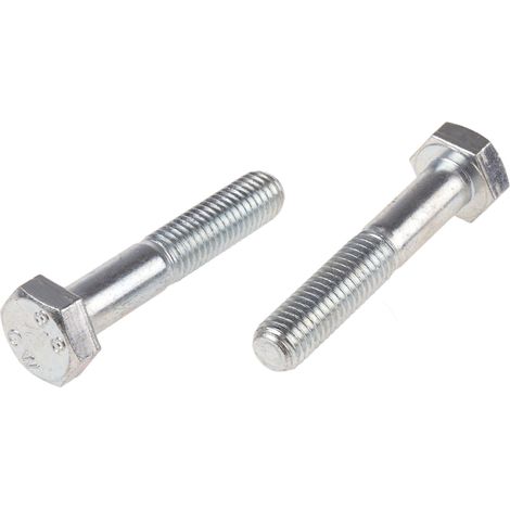 Vis à tête hexagonale, Acier Galvanisé brillant, M10 x 55mm ( Prix pour Sachet de 50 ) (1/2)