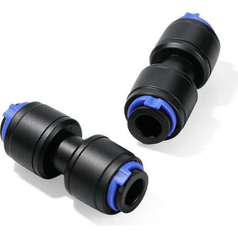 30PCS Connecteurs Rapides Droits 1/4" Irrigation Goutte à Goutte d'extrémité, Connecteurs Rapides Push-Fit avec Verrouillage, Contrôle de Débit Réglable pour Tuyau 6 mm (1/5)