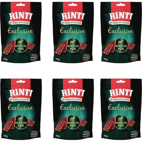 Friandises de Pur Bœuf Pack de 6 6 x 50 g Complément Alimentaire pour Chiens Adultes Exclusivement du cerf pour Chiens sensibles souffrant d'allergies (1/4)