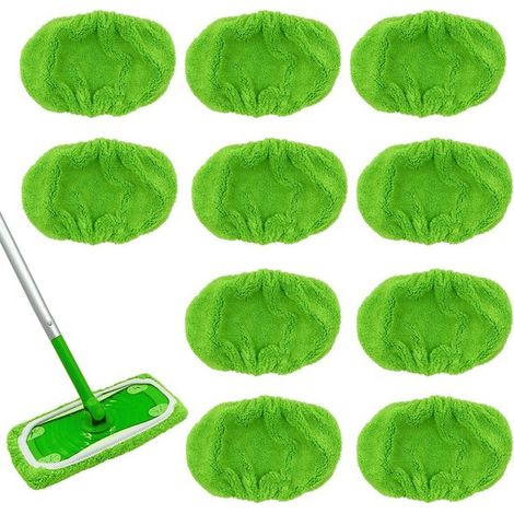Accessoires pour balai-essoreuse - convient pour le nettoyage des sols durs - Convient pour Swiffer 6 pièces ensemble de lingettes réutilisables (1/5)