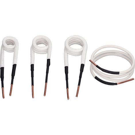 Kit de 4 bobines chauffantes à induction de 3 mm de diamètre, noyau en laiton, pour le démontage d'écrous et de boulons. (1/5)