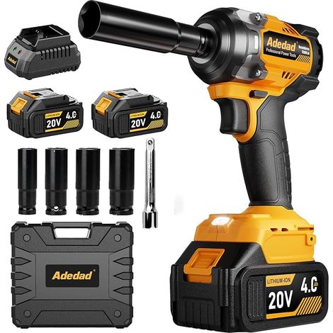 Cordless Impact Wrench 750Nm Brushless 1/2" Kit 2 Batteries 4Ah (1/4)