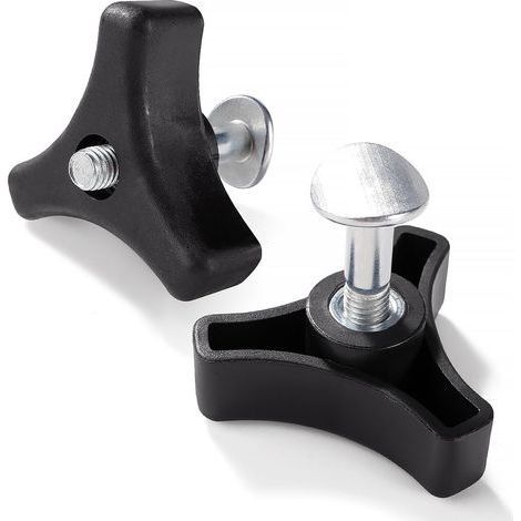 2 Ensembles Bouton de Poignée de Tondeuse à Gazon Écrou Boulon, Poignée Triangulaire de Fixation pour Tondeuse à Gazon, Outils de Jardinage (1/5)