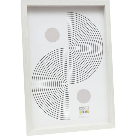 Cadre photo - finition bois blanc - épuré - bois FSC Mix - pour format 20x30 cm - accrocher ou poser - S68XH1 20x30cm (1/5)
