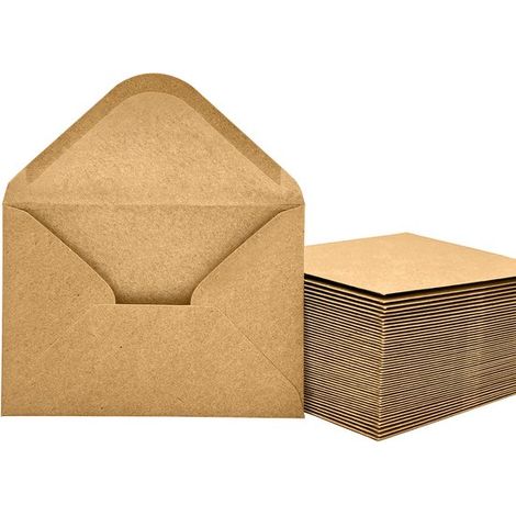 100 buste di carta da 120 g/m² per biglietti d'auguri, inviti e biglietti di compleanno (16x11 cm) (1/5)