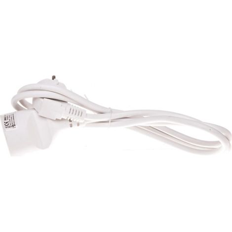 Prolunga a 1 presa con/senza cavo da 1,5 m /H05VV-F 3x1/ bianco P0111