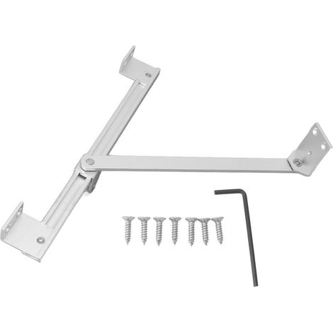 Charnière de Fenêtre à Battant Réglable en Forme T, Sécurisée et Extensible, pour Bureau ou Maison, Finition Argentée (1/5)