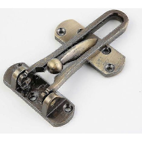 Chaîne de sécurité pour porte d'entrée, verrou de porte avec barre pivotante, nickel brossé (1/3)