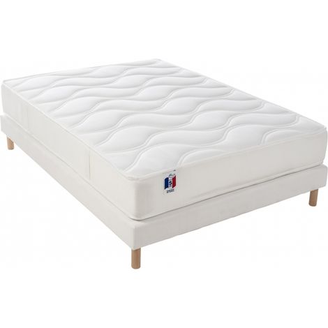 Ensemble Matelas Mémoire de forme HD + Sommier DIMAIME 140 x 190 cm (1/4)