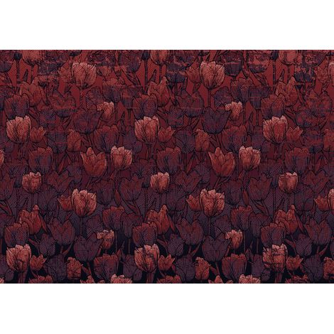 Papier peint panoramique romantique Tulipe (1/4)