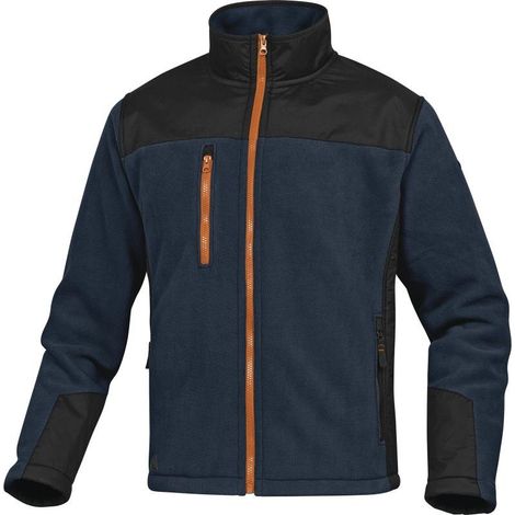 420 g/m² Brighton 2 Delta Plus S marineblau/schwarz schweres Fleece-Sweatshirt