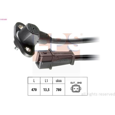 Capteur d'angle, vilebrequin EPS 1.953.003 FIAT 7564592