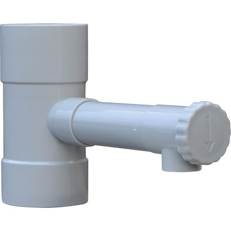 Jardibric – Raccord PVC récupérateur d'eau pour descente de gouttière Ø80 mm – Sortie Ø35 mm – Résistant aux intempéries et UV – Installation facile